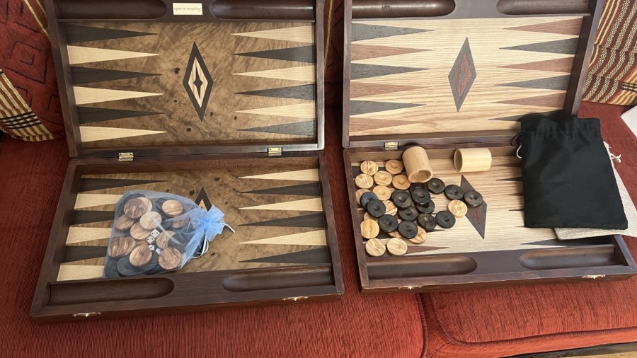 Olive Wood Backgammon